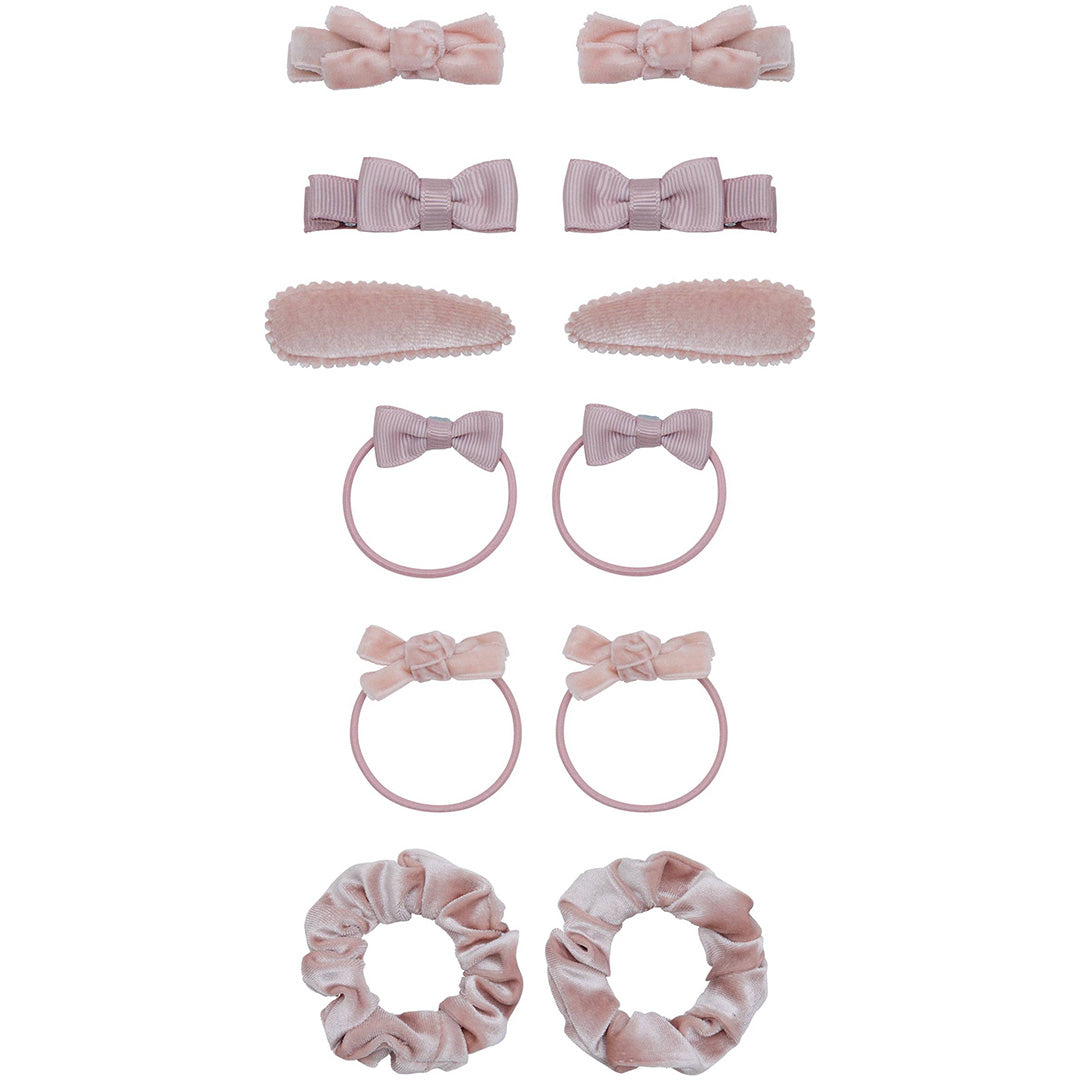 mimi & lula haaraccessoires set pink - 12-delig