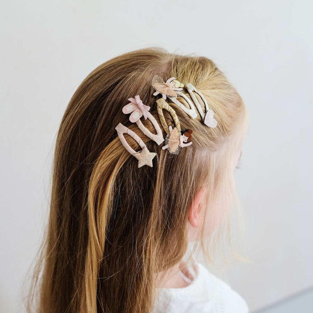 mimi & lula haarclipjes mini ballerina - 5st
