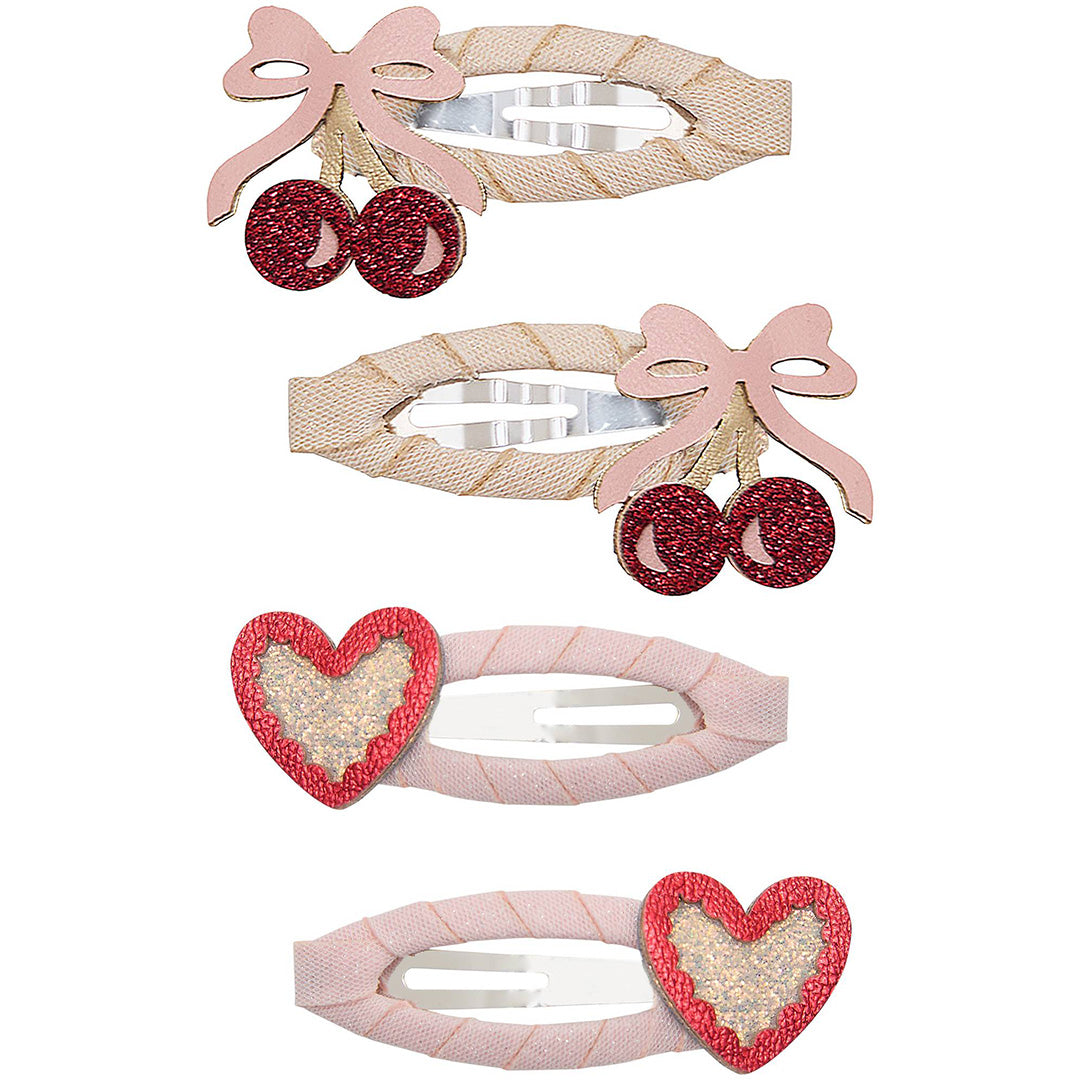 mimi & lula haarclipjes fancy cherries - 4st