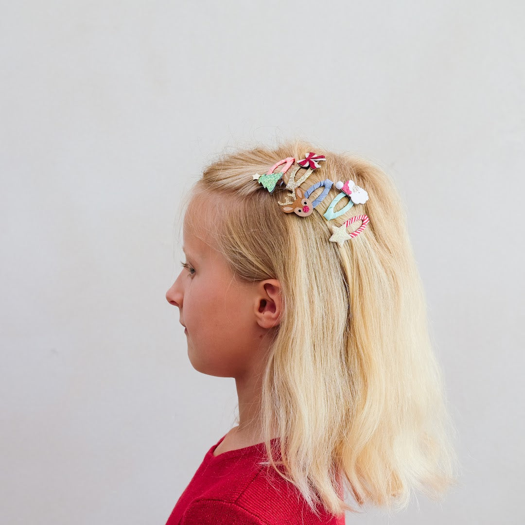 mimi & lula haarclipjes mini christmas - 5st