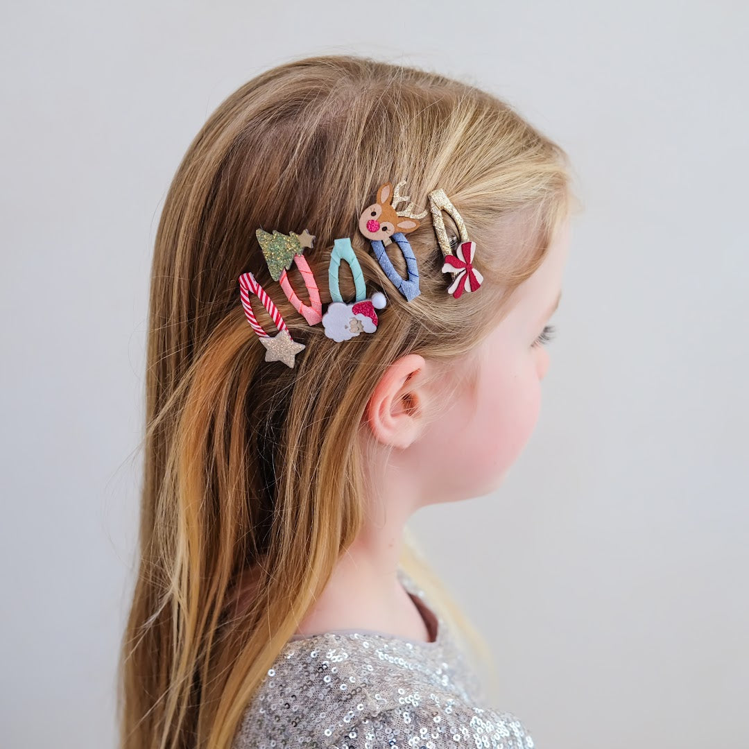 mimi & lula haarclipjes mini christmas - 5st