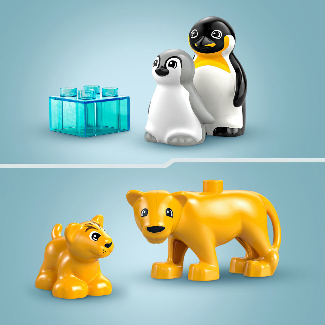 LEGO DUPLO stad families van wilde dieren pinguïns en leeuwen