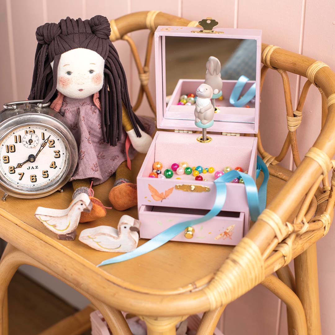 moulin roty sieradendoos met muziek les rosalies - konijn | 710105 | 6