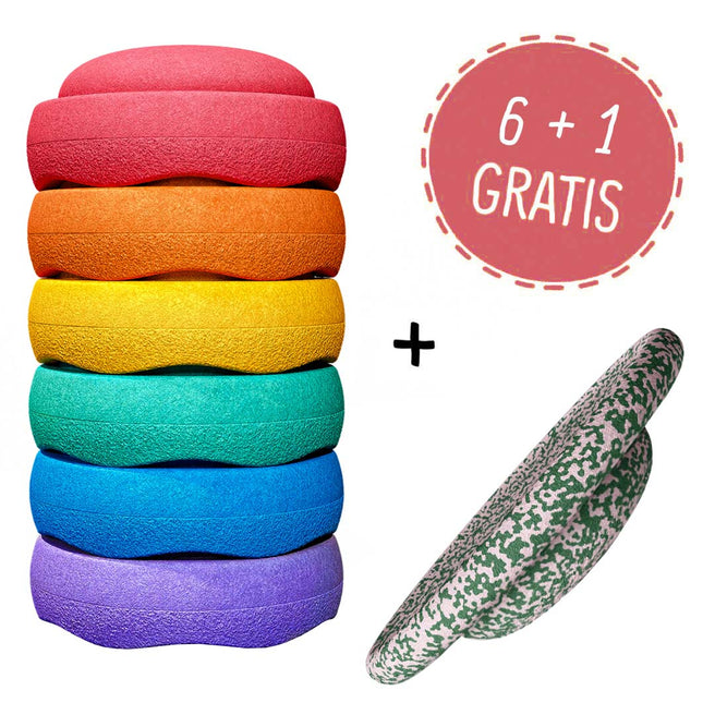 201620 | stapelstein christmas special rainbow - classic - blush - 6 + 1 gratis | 1