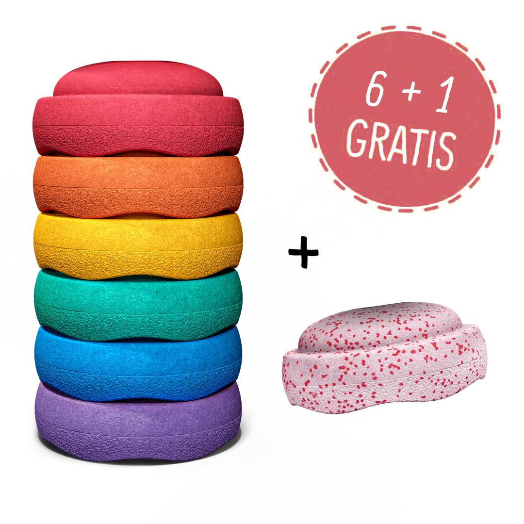 201622 - stapelstein christmas special original MINI rainbow classic - blush -  6 + 1 gratis | 1