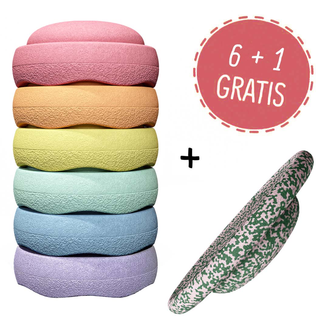 201630 | stapelstein christmas special rainbow - pastel - blush - 6 + 1 gratis | 1