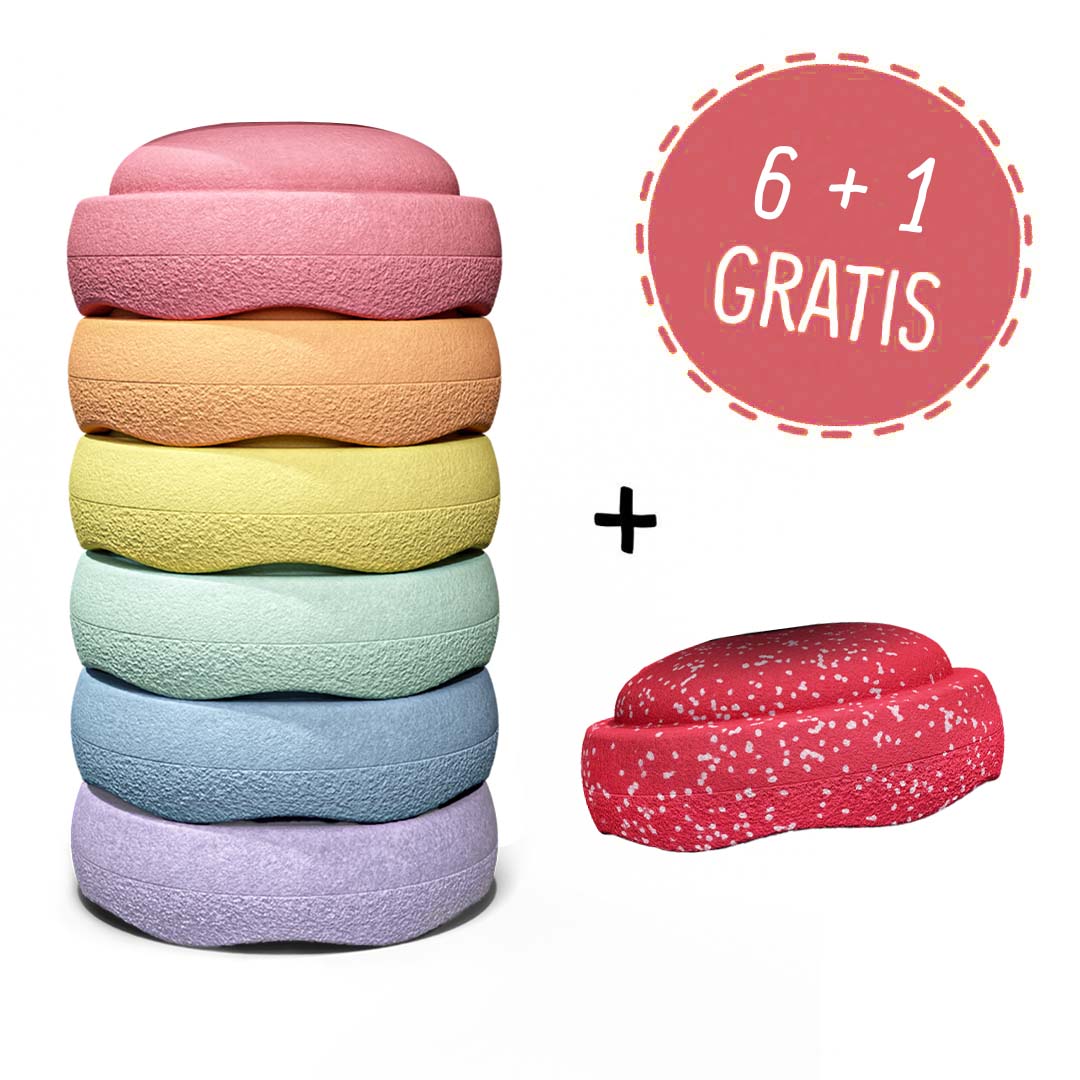 201632 - stapelstein christmas special original MINI rainbow pastel - blush -  6 + 1 gratis | 1