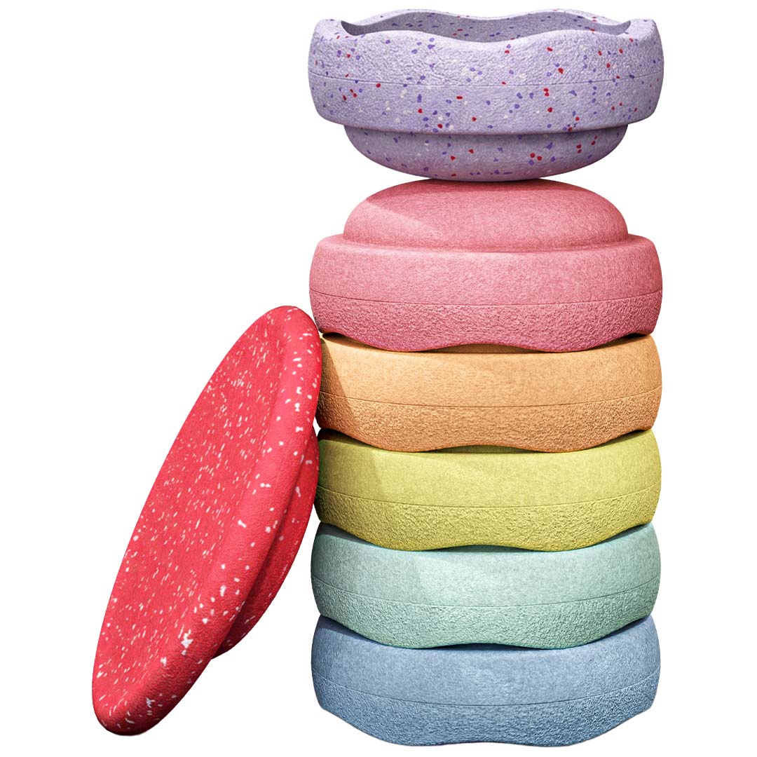 stapelstein rainbow met balance board - winter special - pastel | 201634  |