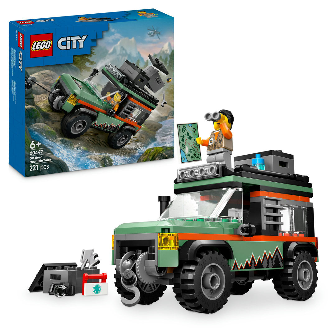 LEGO city 4x4 terreinwagen voor in de bergen