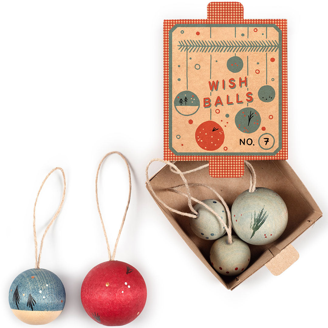 25-281 | grapat kersthangers wish balls - 5st | 4