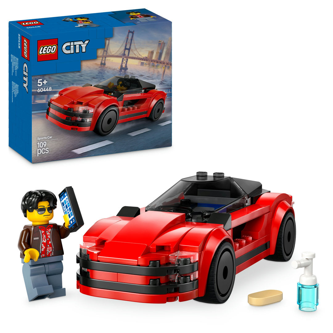 LEGO city rode sportwagen supercar voertuig