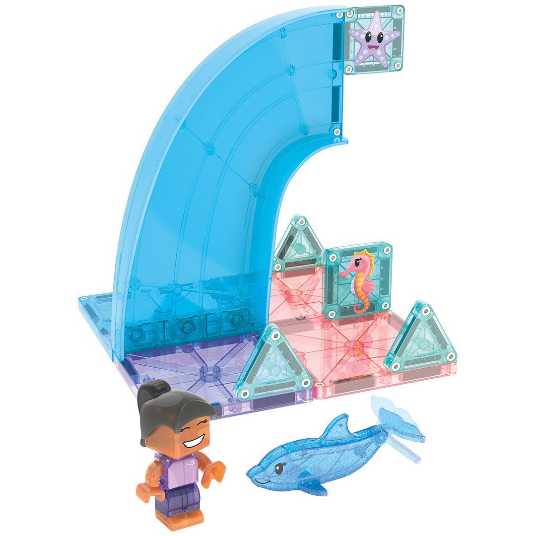 magna-tiles magnetische tegels dolphin bay - 13st | 262013DB | 5