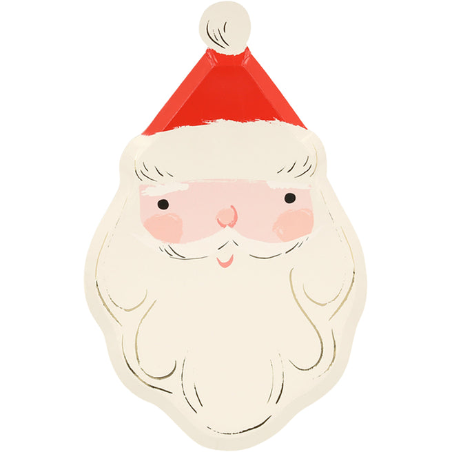 meri meri bordjes kerstmanhoofd - jolly - 8st | 270121 | 
