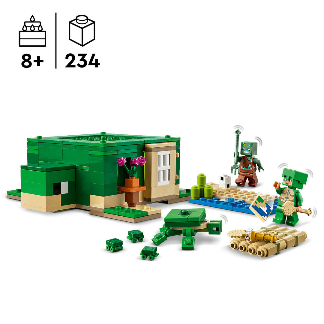 LEGO minecraft het schildpadstrandhuis model