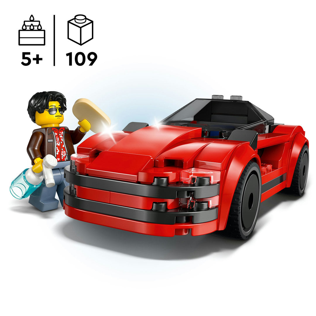 LEGO city rode sportwagen supercar voertuig