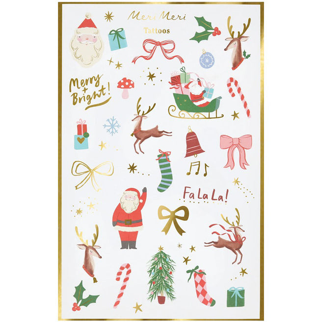 meri meri tattoos kerstfiguren - 2 vellen | 293028