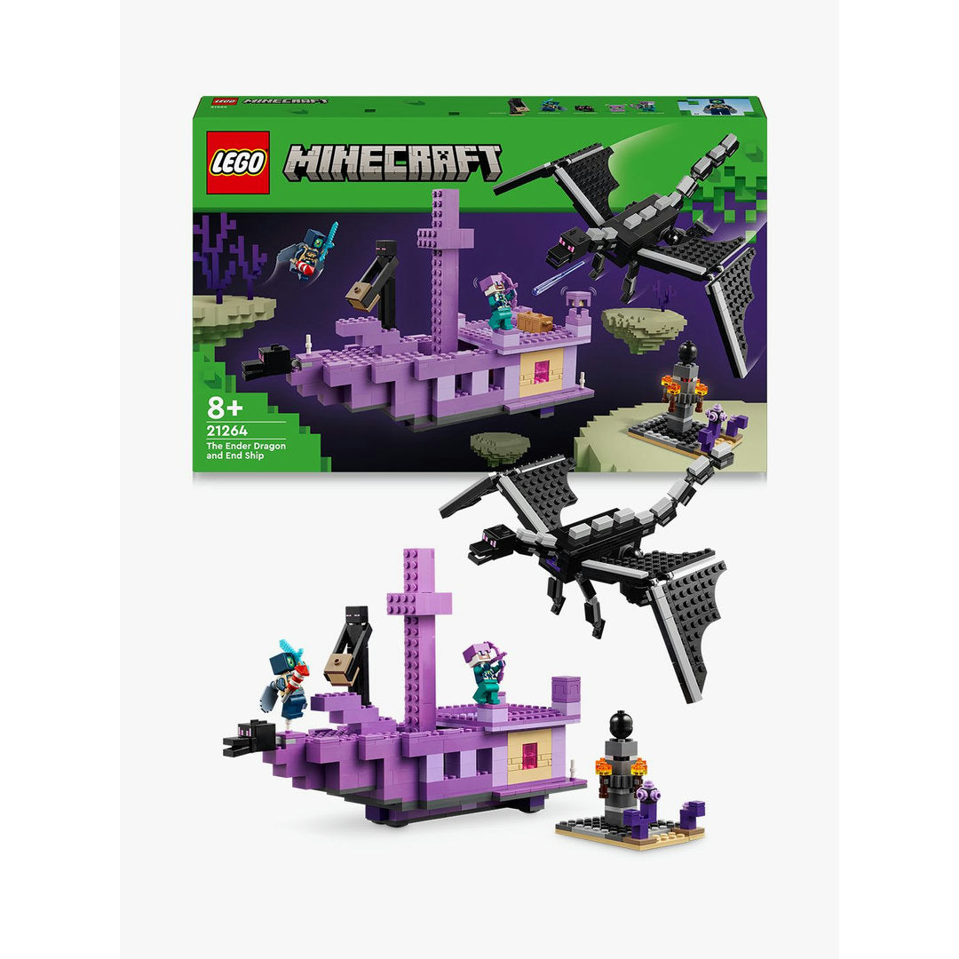 LEGO minecraft de enderdraak en het end-schip