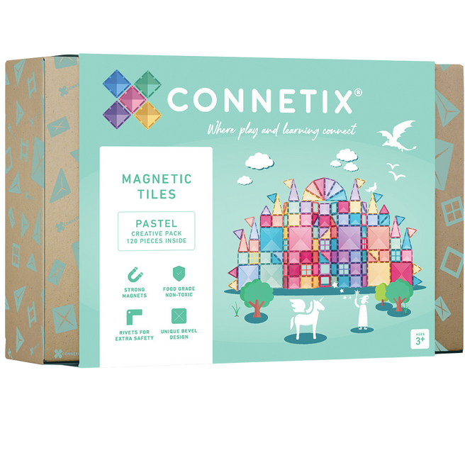 connetix magnetische tegels creative - pastel - 120st  | CON-EU-P120 | 20