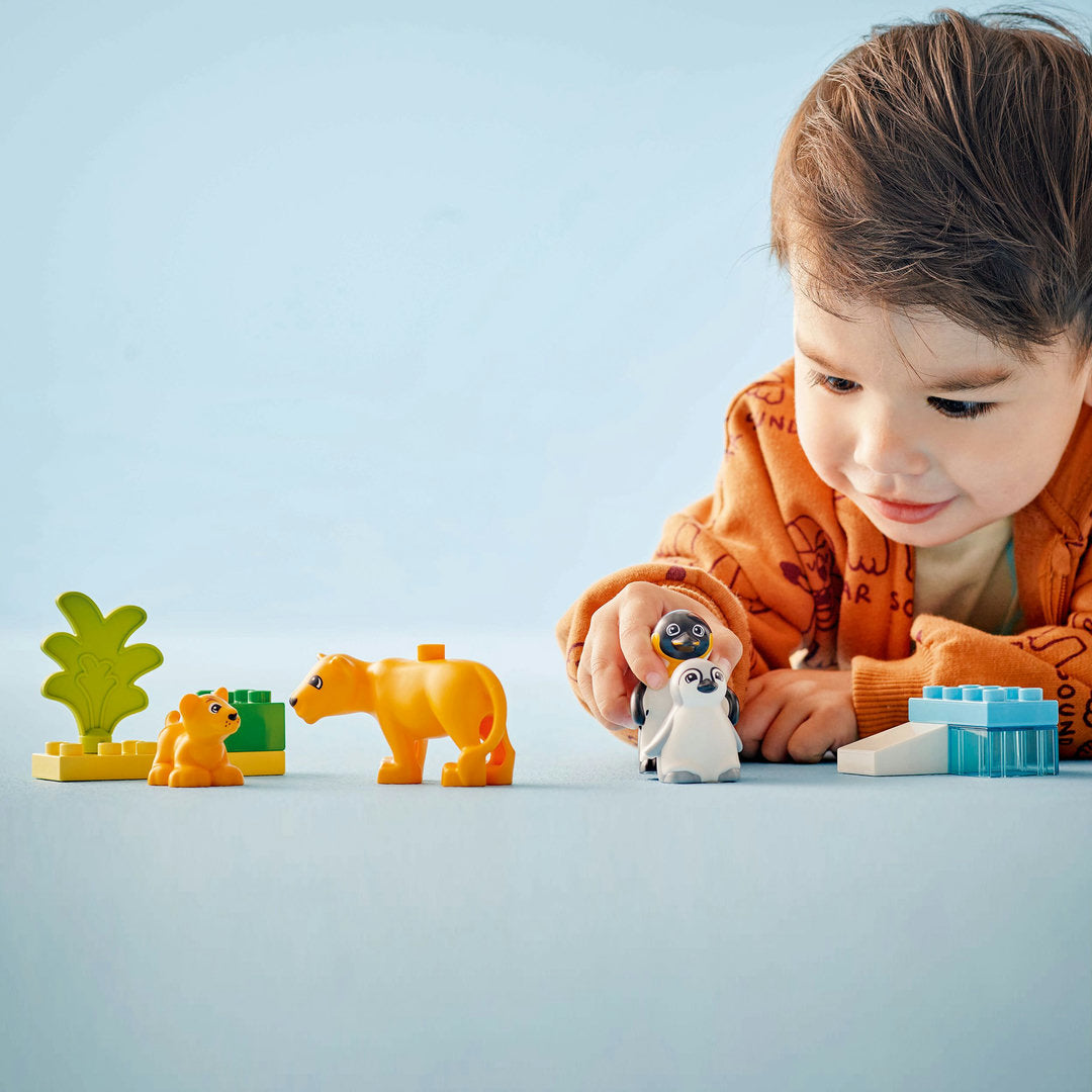 LEGO DUPLO stad families van wilde dieren pinguïns en leeuwen