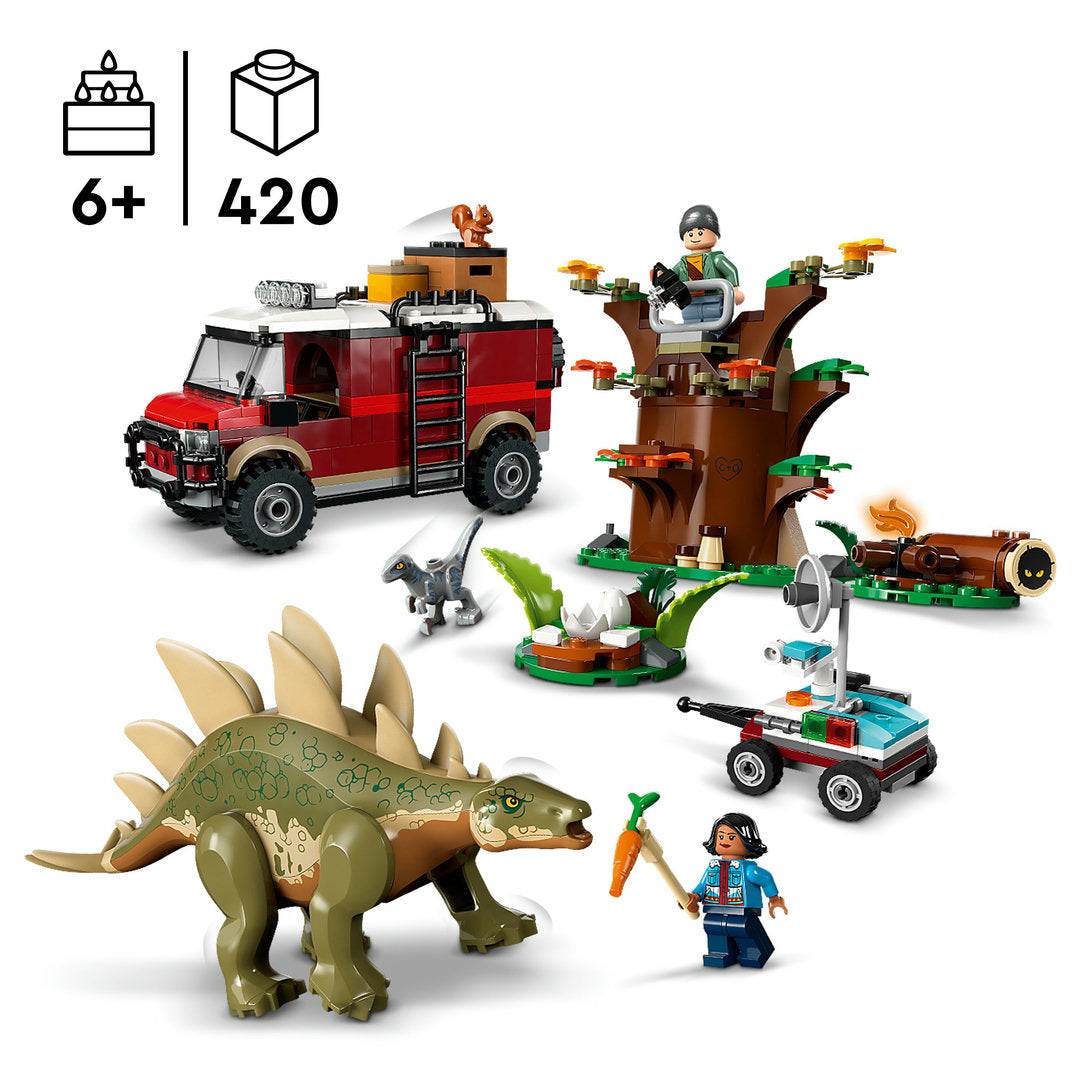 LEGO jurassic world dinosaurusmissies stegosaurus ontdekking