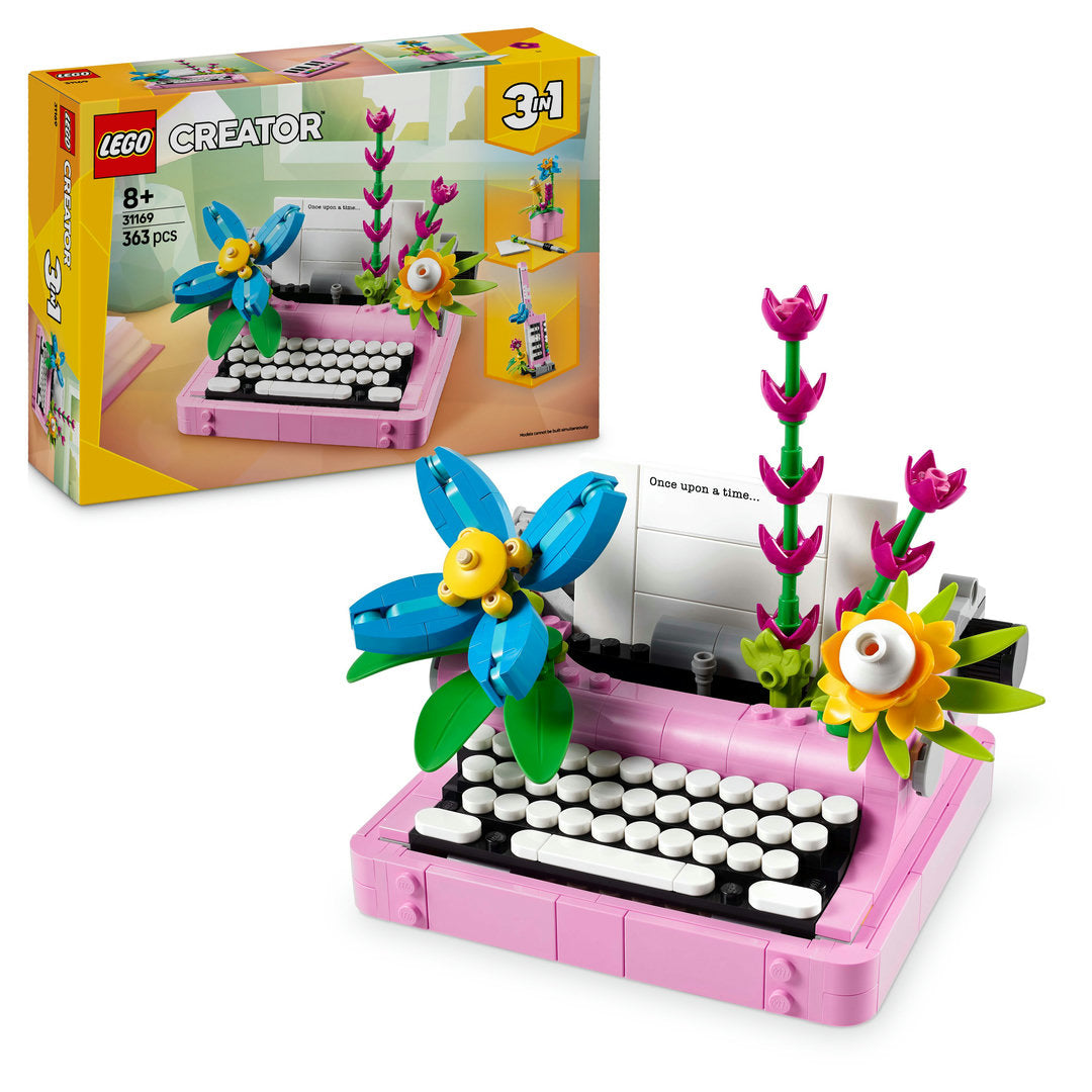 LEGO creator 3-in-1 typemachine met bloemen speelset