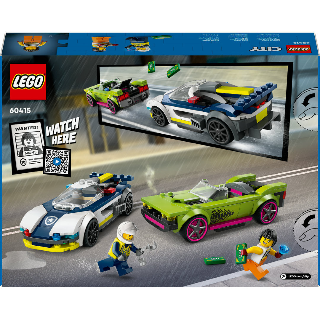 LEGO city politiewagen en snelle autoachtervolging set