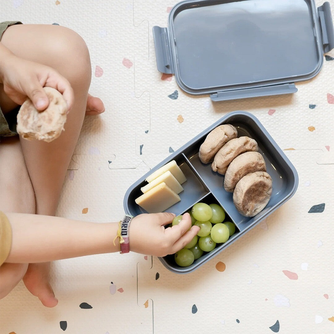 3 sprouts bento broodtrommel - blauw | 107-017-008 | 2