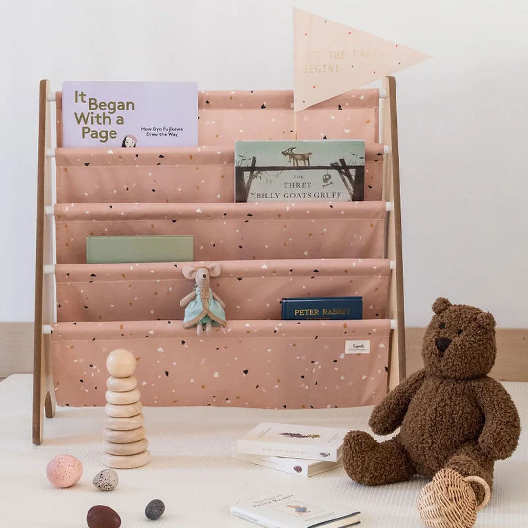 3 sprouts kinderboekenrek clay terrazzo | 107-016-011 | 1
