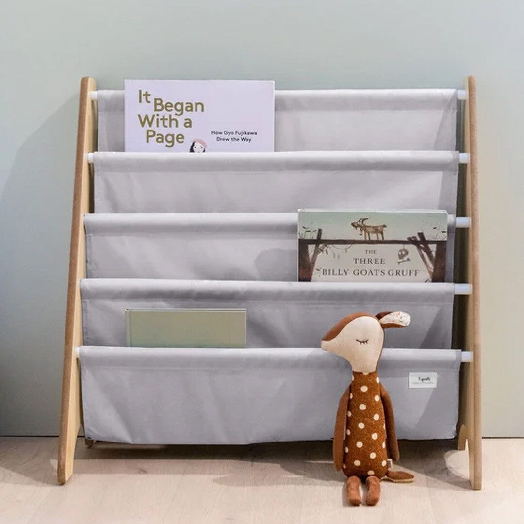 3 sprouts kinderboekenrek lichtgrijs | 107-016-010 | 1