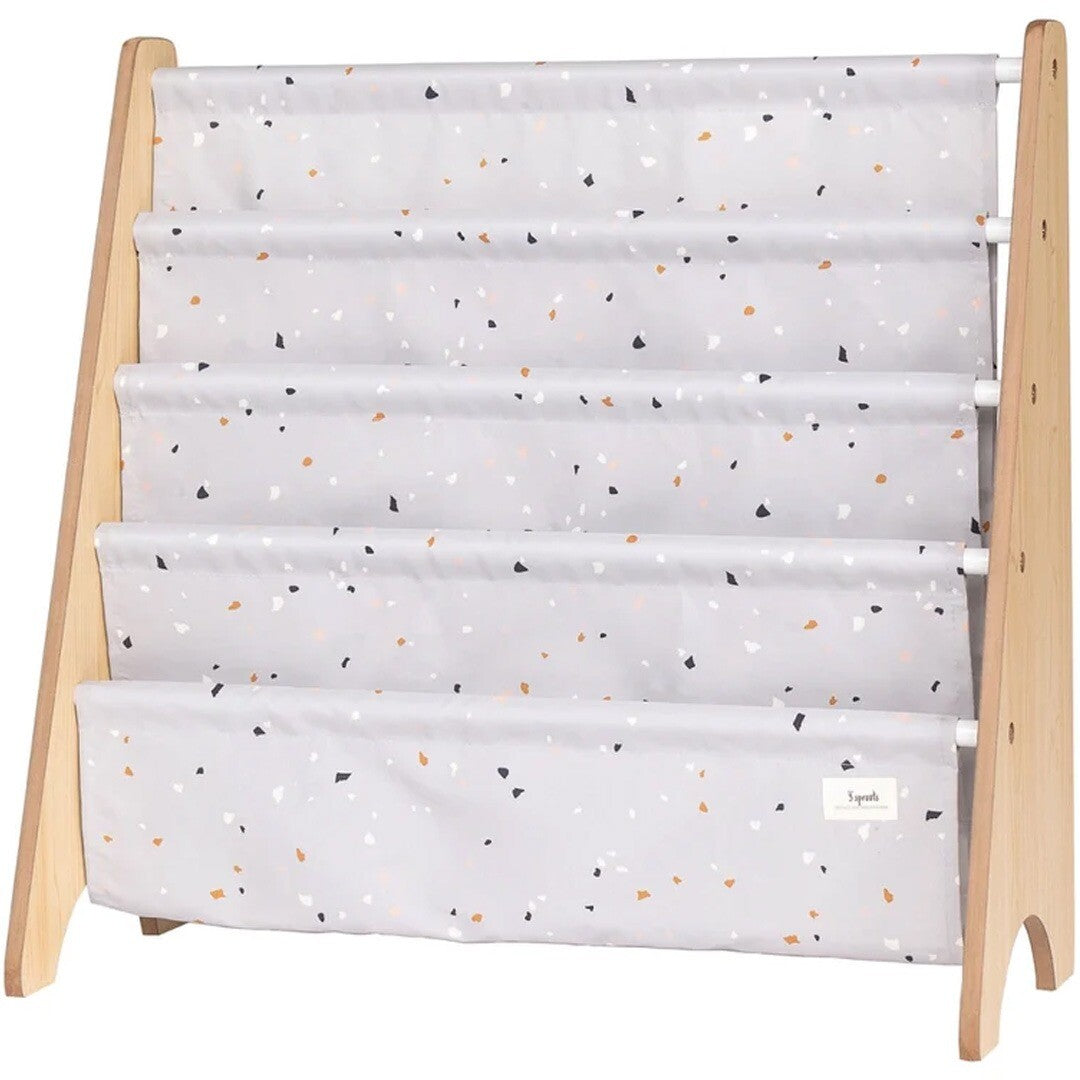 3 sprouts kinderboekenrek terrazzo light grey | 107-016-013 | 0