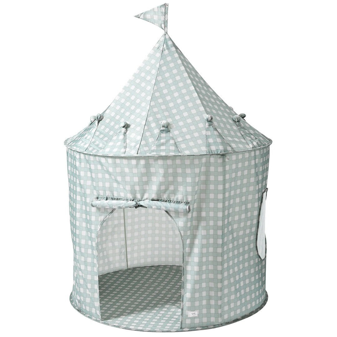 3 sprouts speeltent kasteel - gingham blue | 107-025-009 | 0