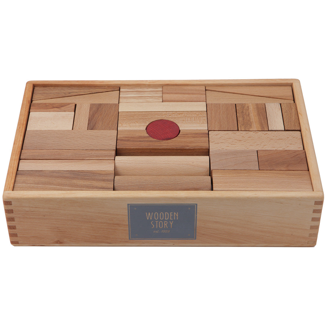 wooden story stapelblokken XL - naturel - 63 st | WS05 | 0
