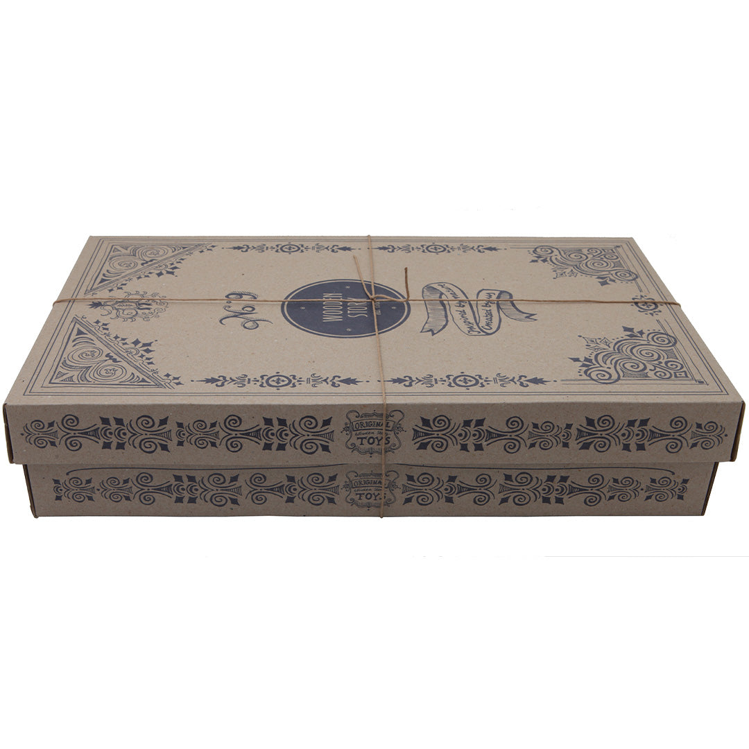 wooden story stapelblokken - blauw - 63st | WS406 | 3