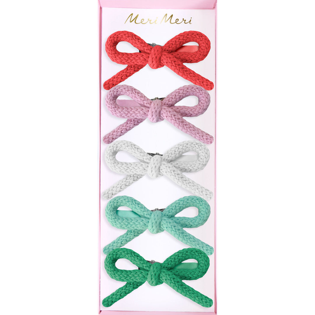 meri meri haarclips gebreide strikken - 5st