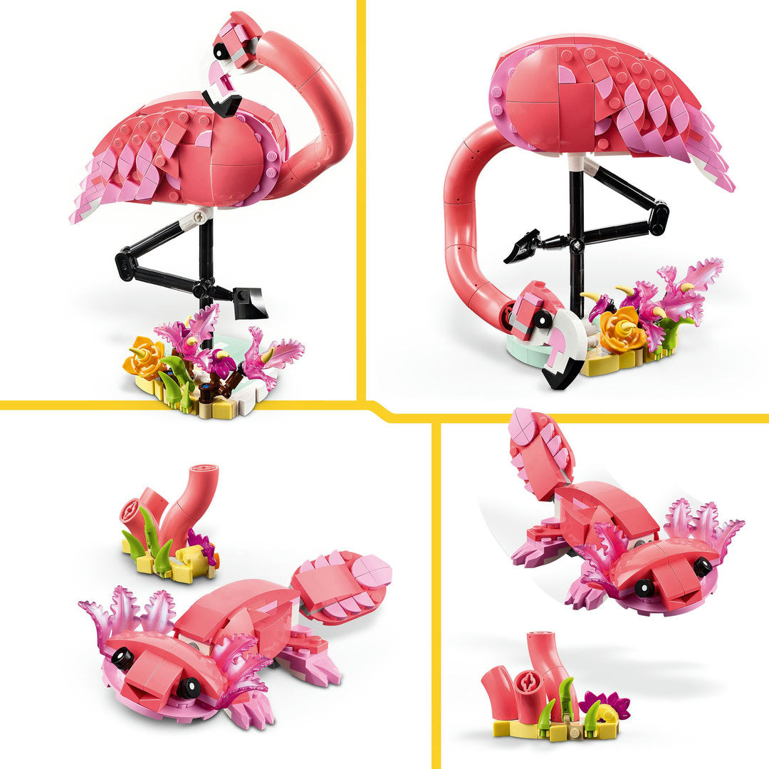 LEGO creator 3-in-1 wilde dieren roze flamingo set