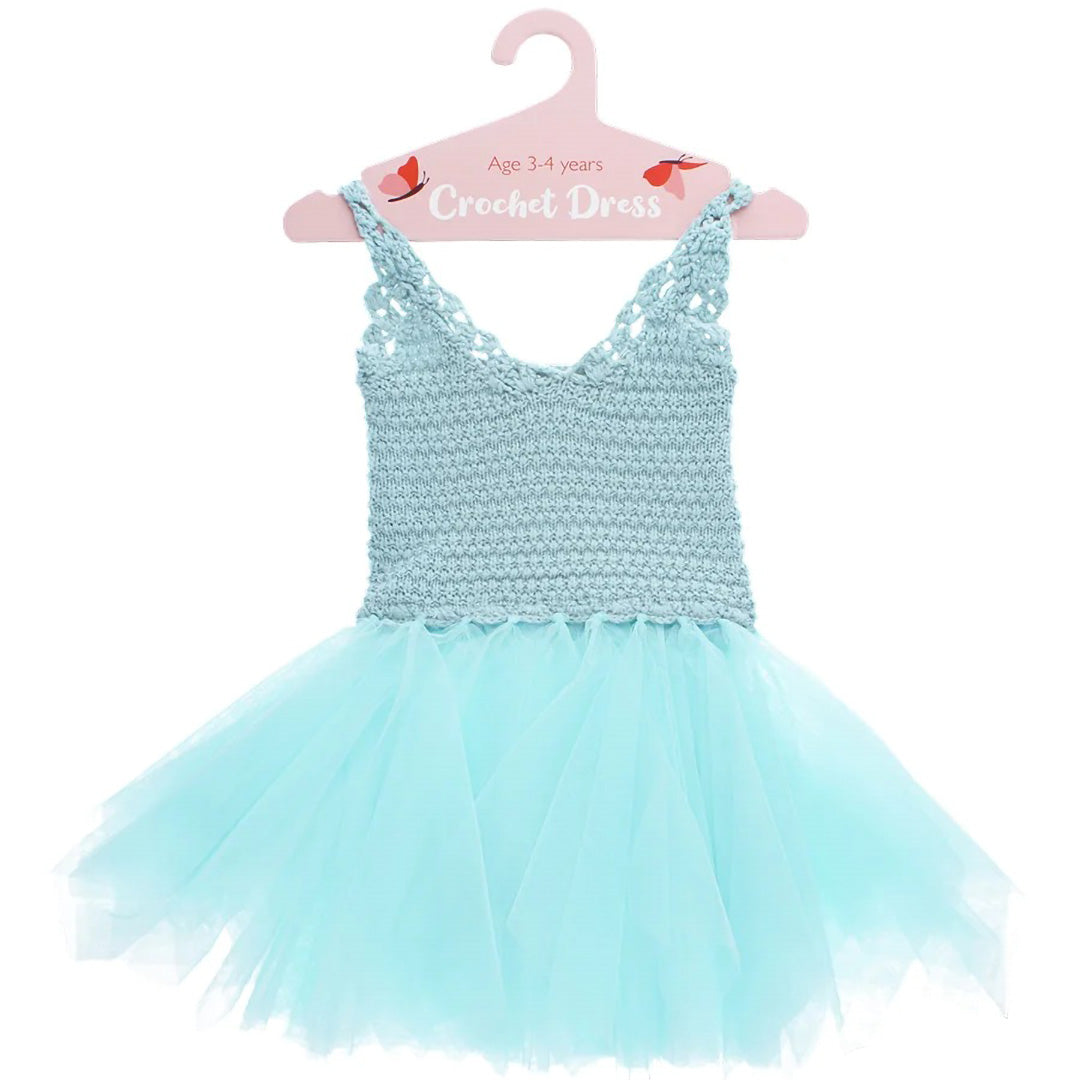 30914 | rex london verkleedjurk gehaakt - aquablauw - 3-4 jaar | 1