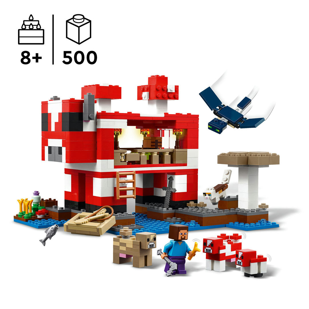 LEGO minecraft het mooshroom huis gaming