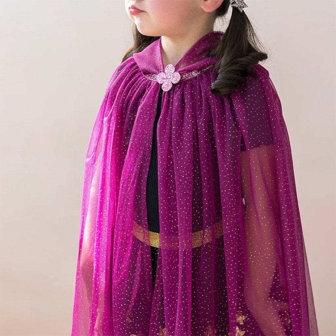 31278 | rex london verkleedcape glitter - dark pink | 3