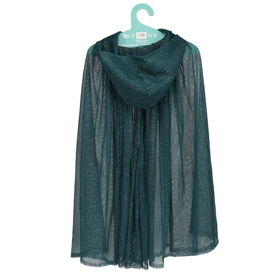 31280 | rex london verkleedcape glitter - blue | 4