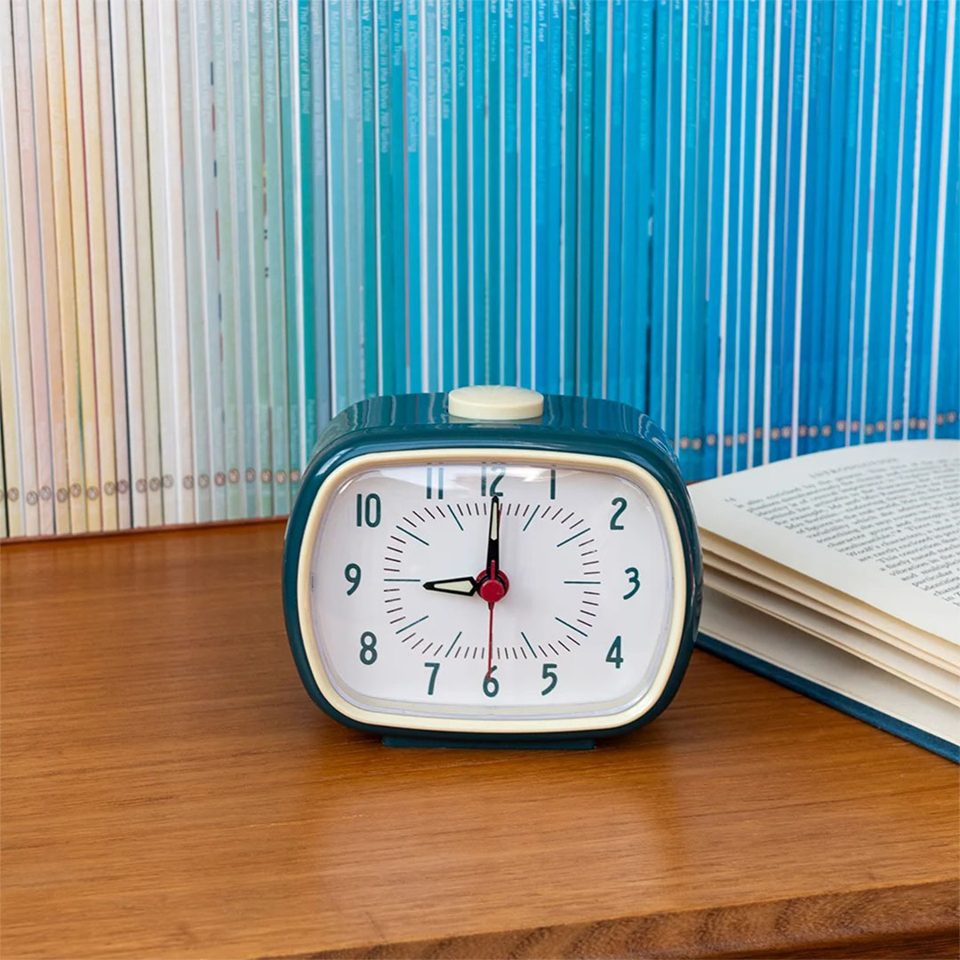31334 | rex london retro wekker - petrolblauw | 2