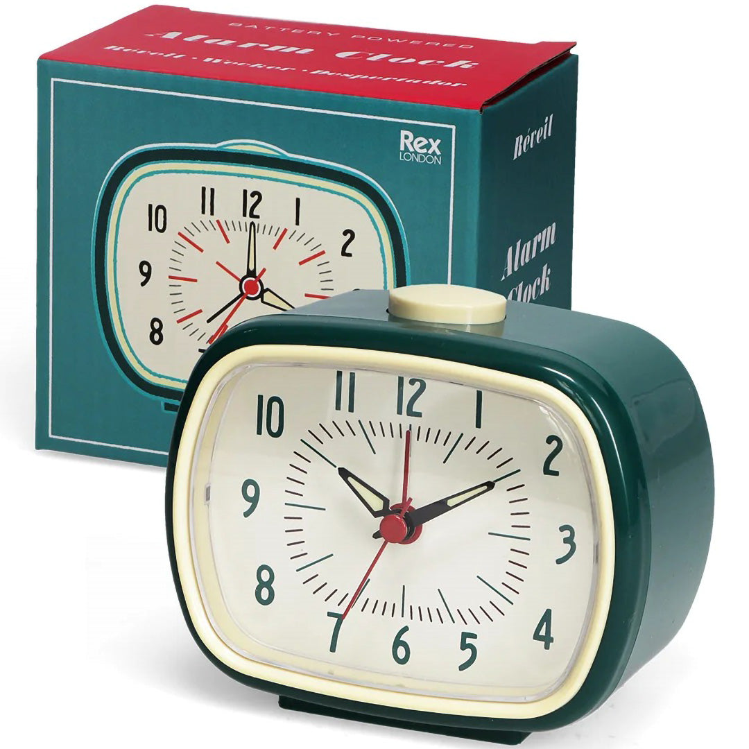 31334 | rex london retro wekker - petrolblauw | 3