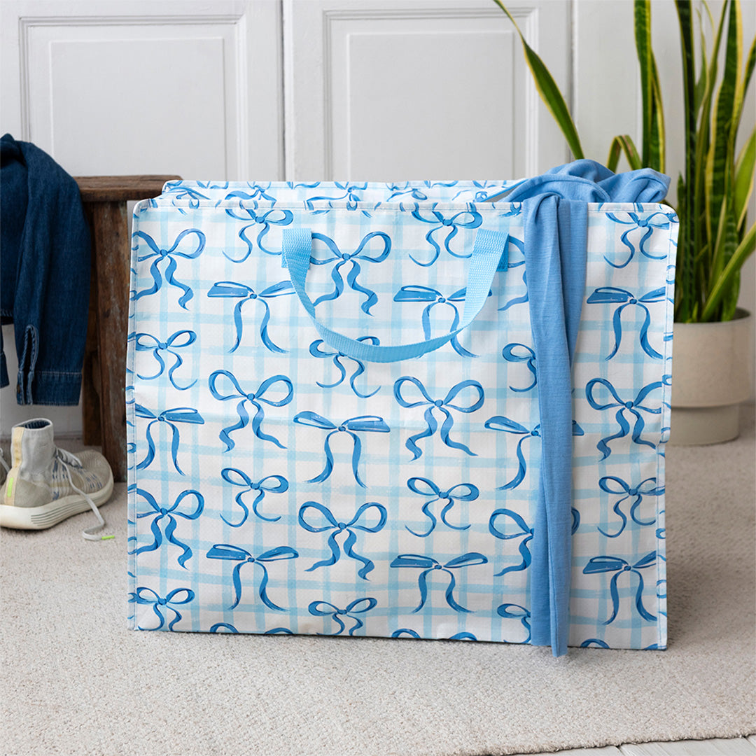 rex london jumbo opbergtas blue bows | REX31880 | 3
