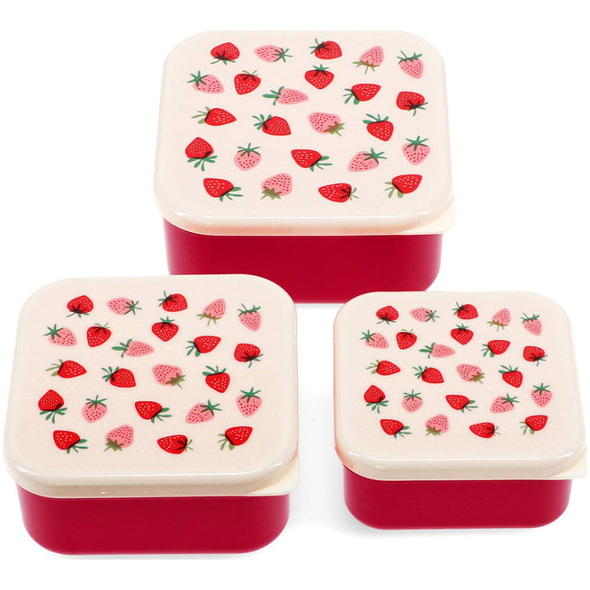 rex london snackdoosjes little strawberry - 3st | REX31949 | 2