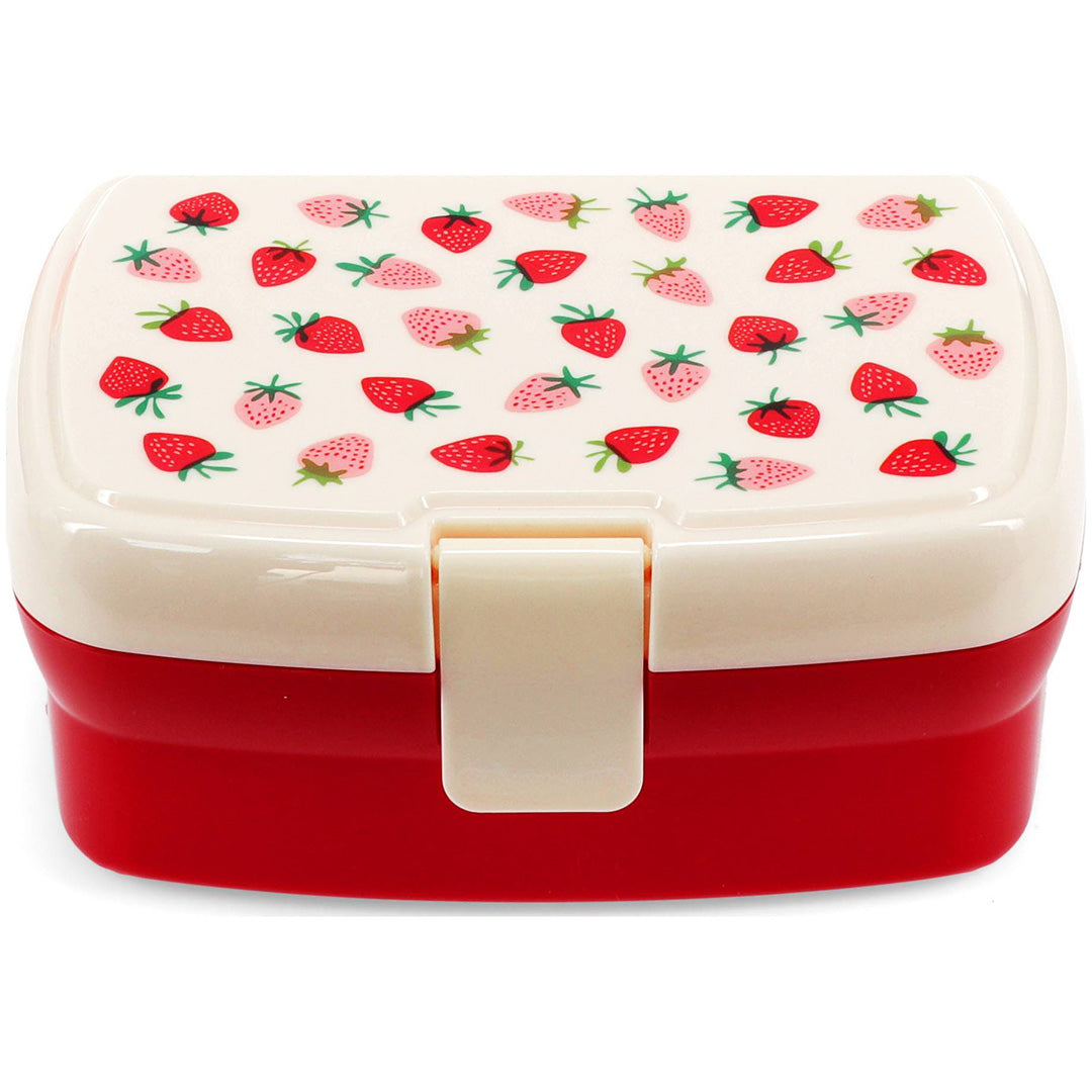 rex london broodtrommel met vakjesblad little strawberry | REX31953 | 1