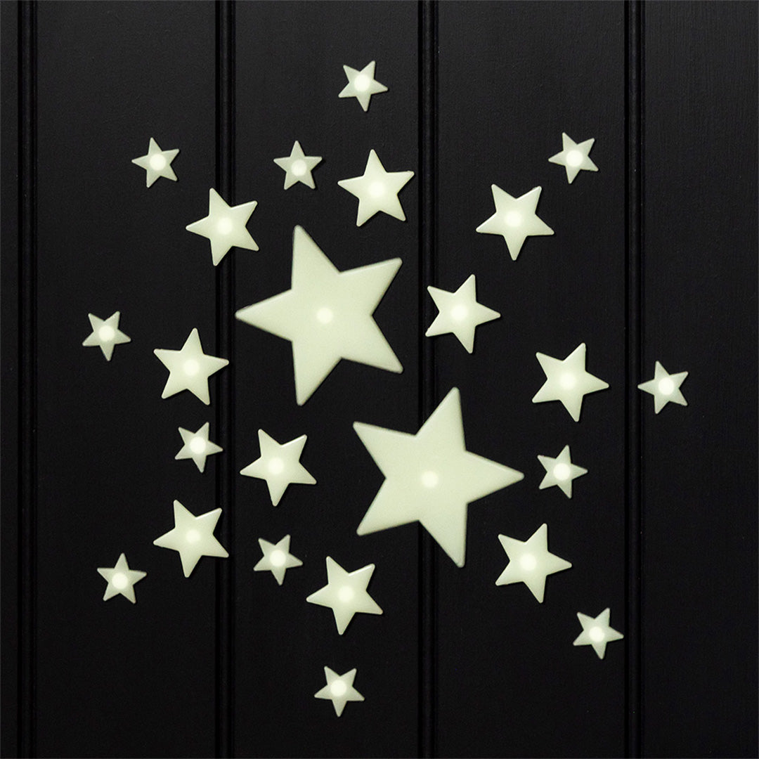 Glow in the dark stick-on shapes (box of 24) - Stars | REX31972 | 5