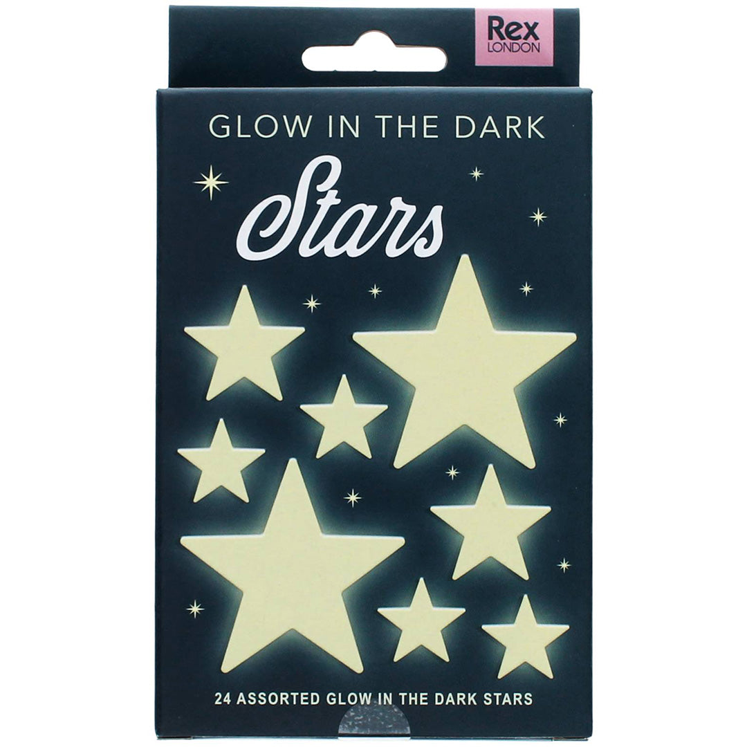 Glow in the dark stick-on shapes (box of 24) - Stars | REX31972 | 1