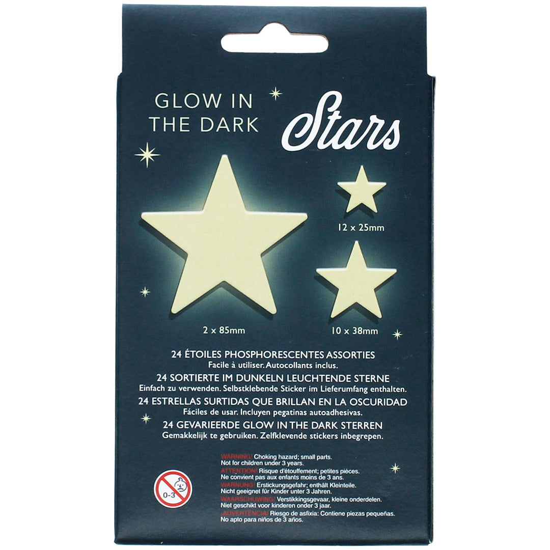 Glow in the dark stick-on shapes (box of 24) - Stars | REX31972 | 3