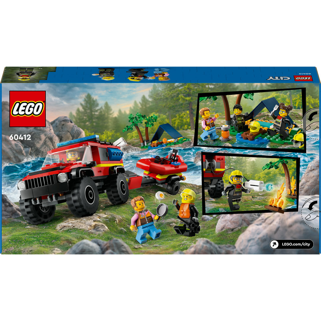 LEGO city 4x4 brandweerauto met reddingsboot