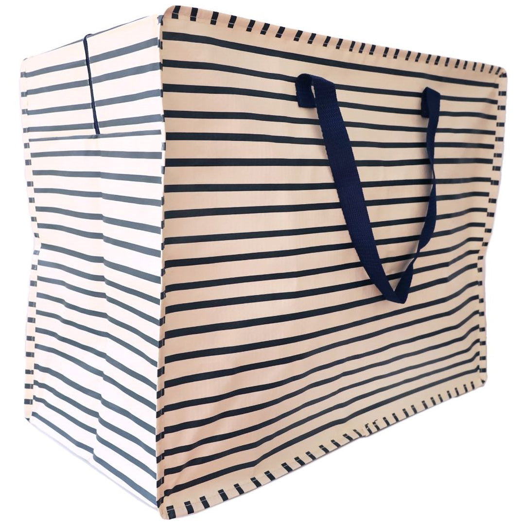 32675 | le petit souk jumbo opbergtas - strepen marineblauw | 1