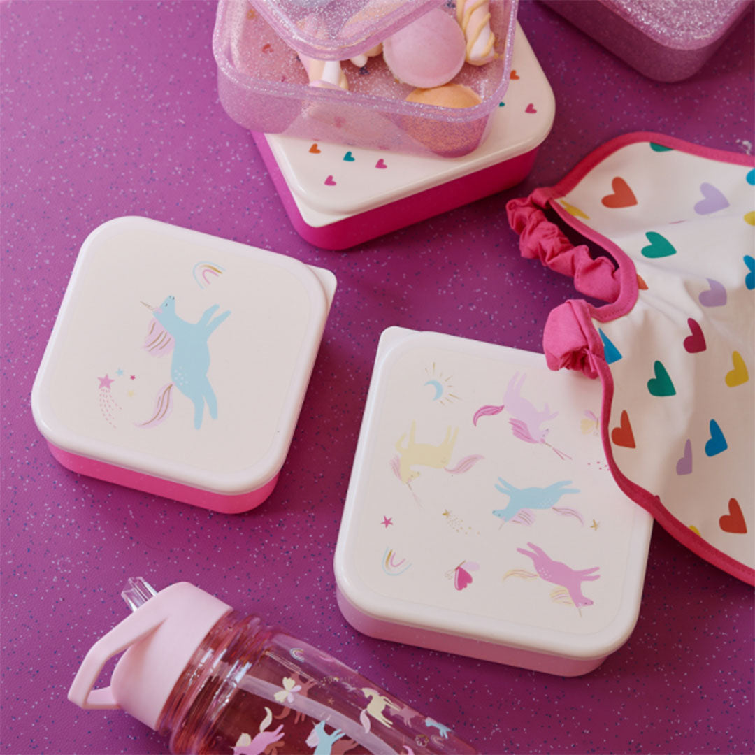 33784 | le petit souk lunchbox set - eenhoorns - 2st | 2